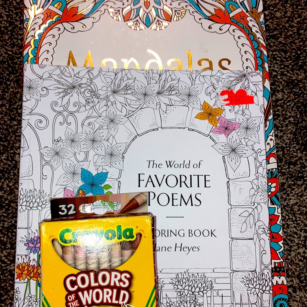 Coloring Books With Colored Crayons